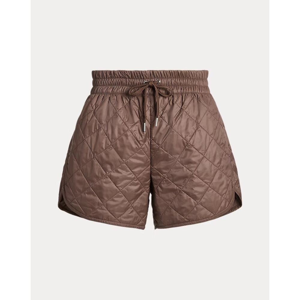 Women’s Polo Ralph Lauren Brown Quilted Drawstring Shorts Size Medium 4” Inseam